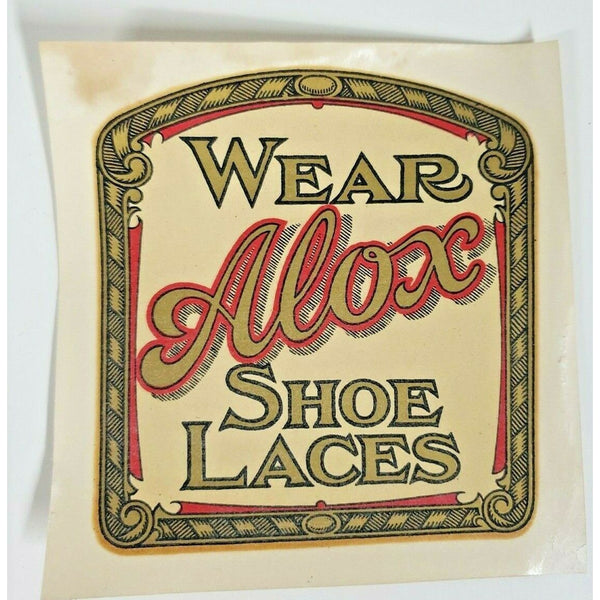 1930's Ornate Alox Shoe Lace Decal/ Old Store Stock (B3)