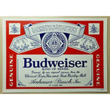 Vintage Genuine Budweiser Sticker Anheuser Busch Beer 13" x 9 5/16" Unsued