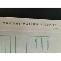 Carling Brewing Co Point of Sale Order & Shipping Notice 6 Pg Carbon Copy Form