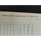 Carling Brewing Co Point of Sale Order & Shipping Notice 6 Pg Carbon Copy Form