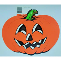 1990's Beistle Halloween Jack O Lantern Pumpkin Die Cut Decoration New