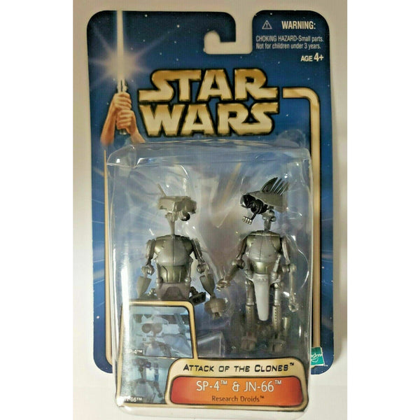 Star Wars Attack Of The Clones SP-4 JN-66 Research Droid Figures Hasbro 2002 SW3