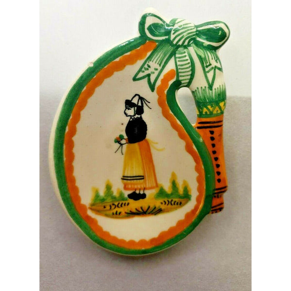 Vintage 1977 Henriot Quimper Bagpipe Dish trinket Dish