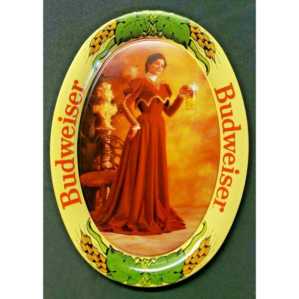 1992 Budweiser Tip Change Tray Anheuser Busch Lady In a Red Dress 6" X 4" U139