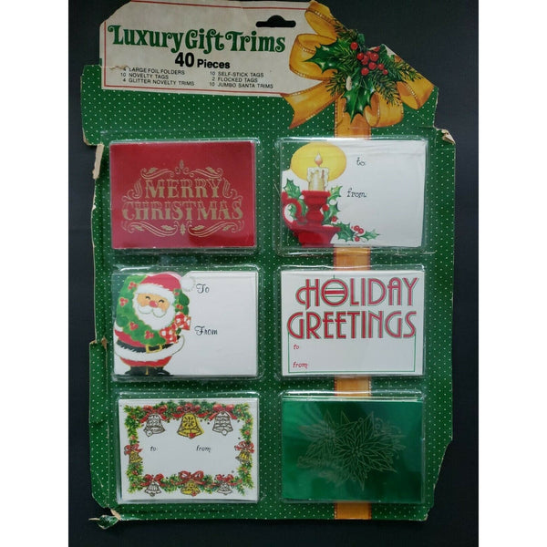 Vintage Luxury Gift Trims Christmas Gift Tags 40 Pieces New in Package RARE