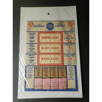 1940's baseball box score jackpot punch board gambling unused old store stock