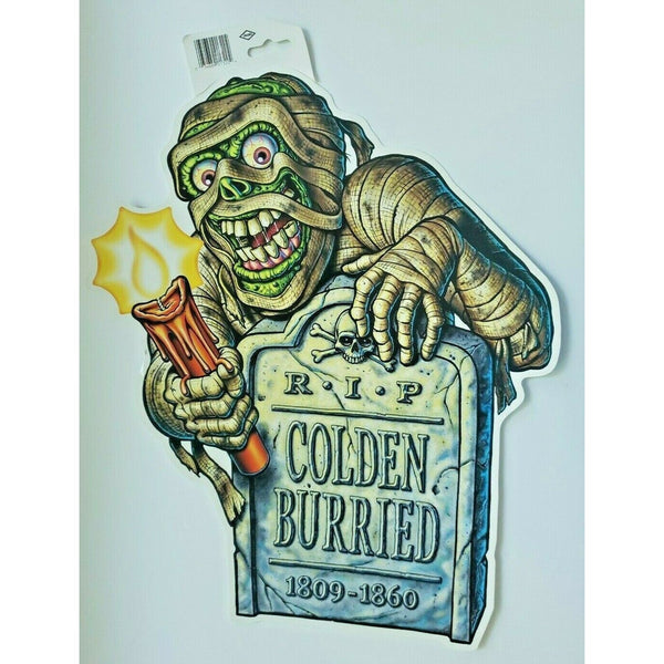 1999 Beistle Mummy RIP Diecut Halloween Decoration Large Wall Hanging