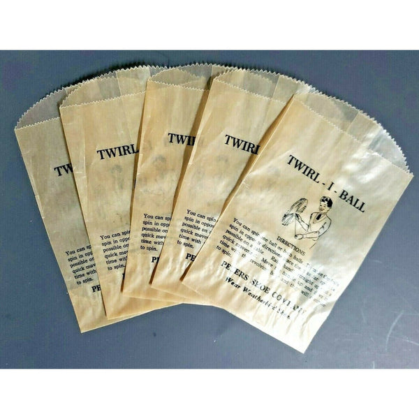 5 Peters Shoe Co Weatherbird Shoes Twirl I Ball Toy Prize Bags Old Store Stock