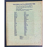 Old Hollywood Movie Film Star Punch Board Gambling Gilda The Flaming Gal Prize