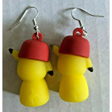 Vintage character cartoon possum charm earrings vending charm costume jewelry t3