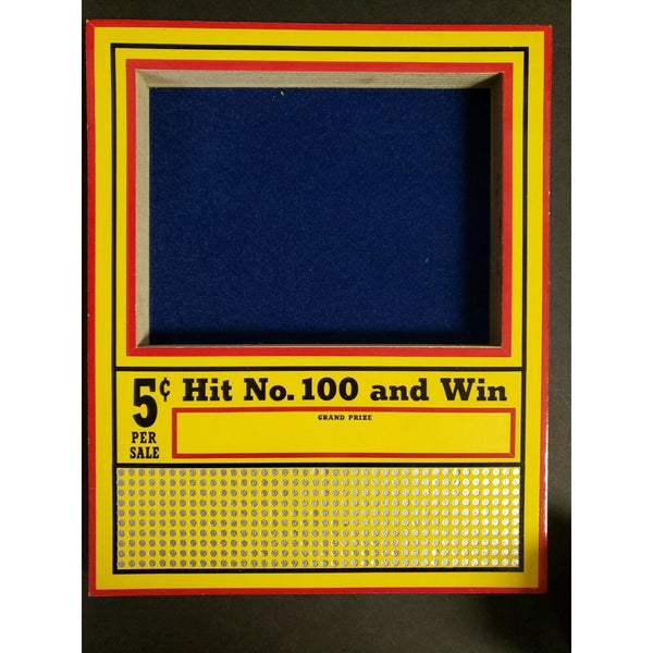 Prize Board 400 Hole Your Choice 5 ct Punch Board Gambling Unused Vtg Stock