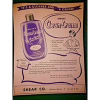 Vintager Clean-Creme Pink Sales Advertisment Shear Co St Louis Mo New (B7)