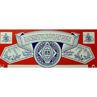 Vintage Genuine Budweiser Sticker Anheuser Busch Beer 13" x 9 5/16" Unsued
