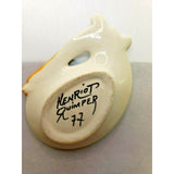 Vintage 1977 Henriot Quimper Bagpipe Dish trinket Dish