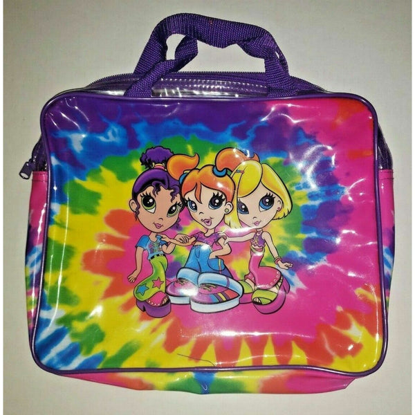 Vintage Lisa Frank Girl Power Tie-Dye & Clear Zip Top Tote/Bag