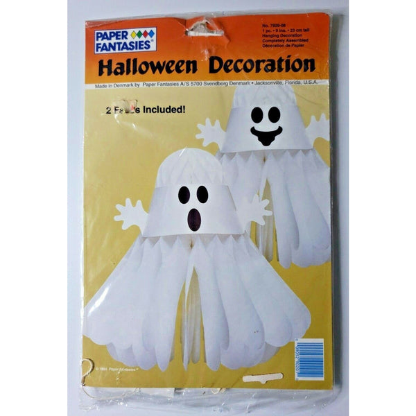 1994 Paper Fantasies Halloween Ghost Decoration 23cm Set of 2 New In Packaging