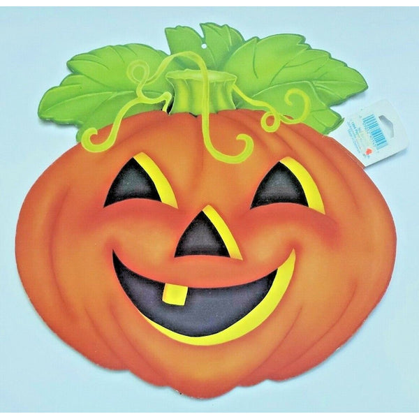 1994 Paper Fantasies Pumpkin Jack-O-Lantern with Vine Halloween Paper Decoration